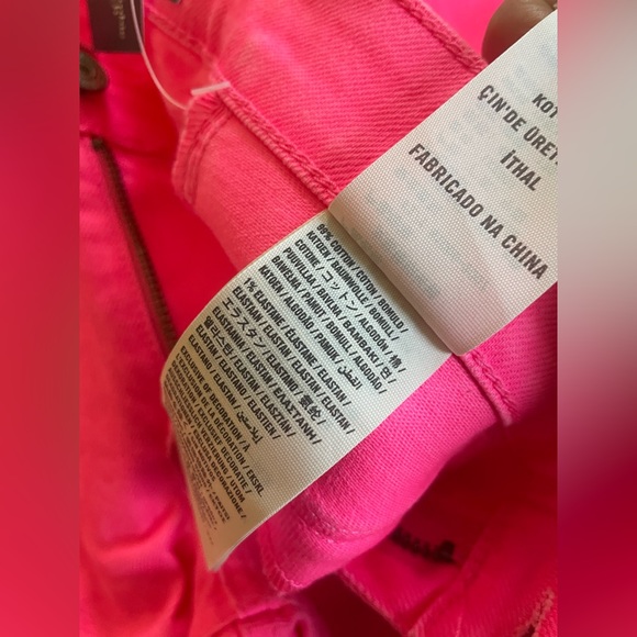 Y2K A&F Bright Neon Pink Skinny Jeans - Picture 10 of 12